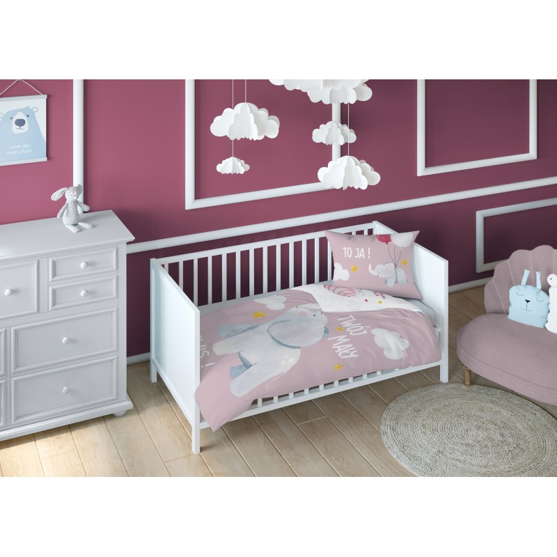 Pościel Dwustronna Bambusowa 100x135cm 2cz Słonik