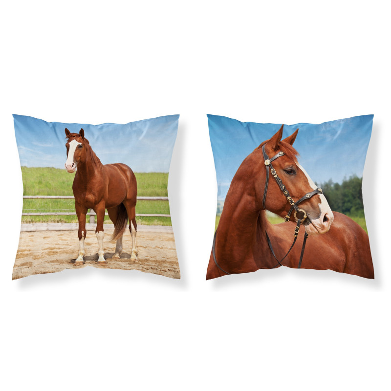 Poszewka 3D 40x40cm Dwustronna Mikrofaza Koń