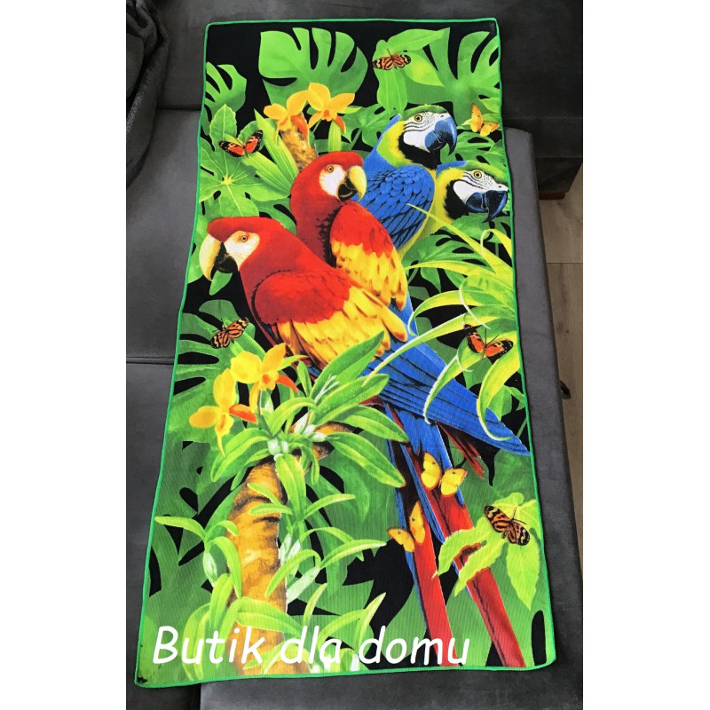 Ręcznik Plażowy 72x146cm Mikrofibra Papugi