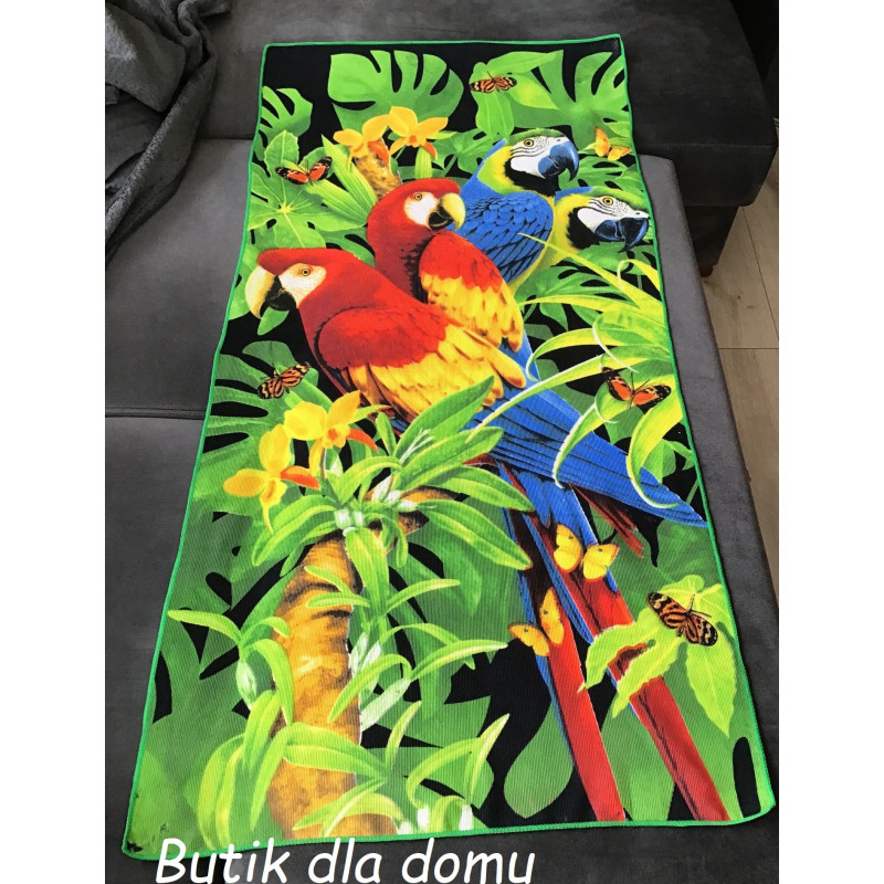 Ręcznik Plażowy 72x146cm Mikrofibra Papugi