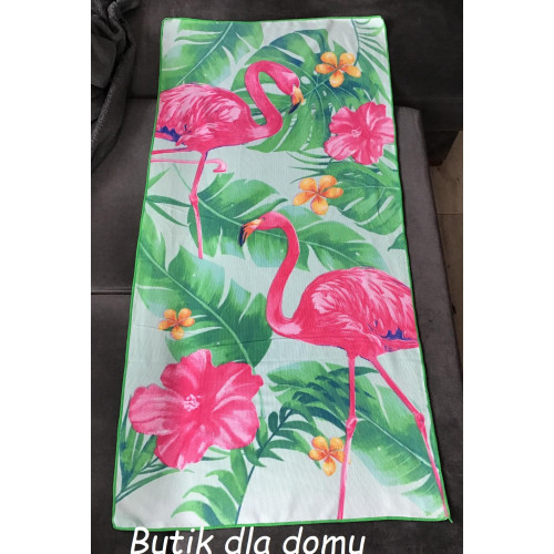 Ręcznik Plażowy 72x146cm Mikrofibra Flamingi
