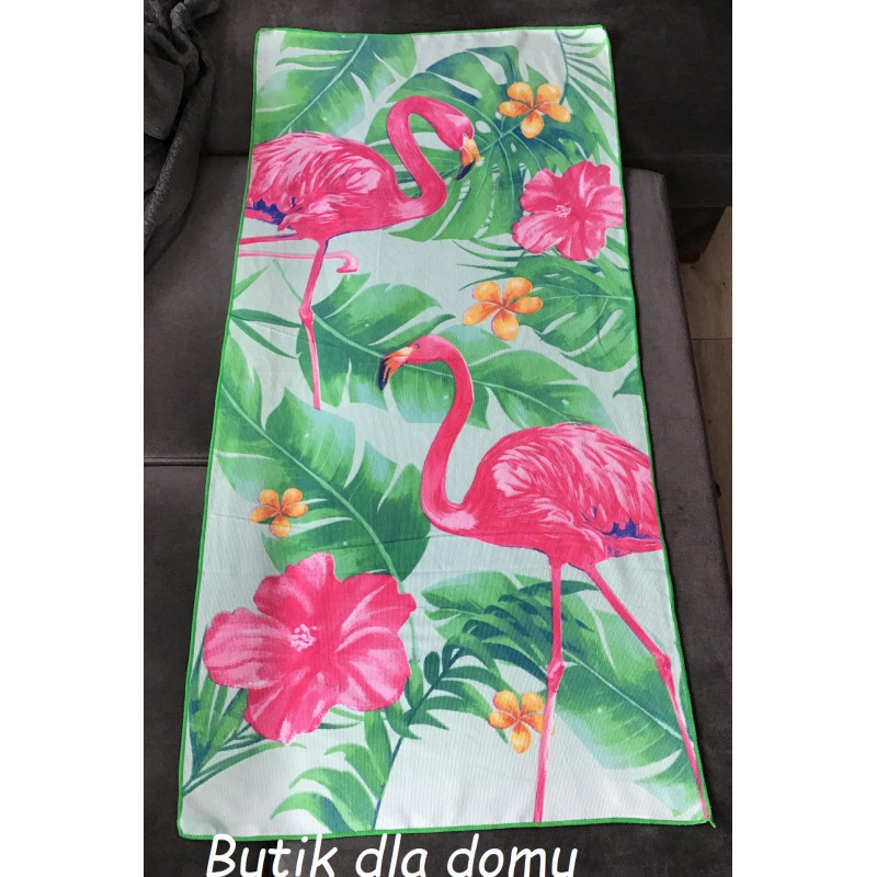 Ręcznik Plażowy 72x146cm Mikrofibra Flamingi