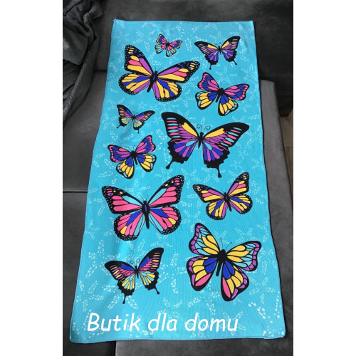Ręcznik Plażowy 72x146cm Mikrofibra Motyle