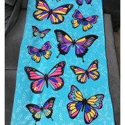 Ręcznik Plażowy 72x146cm Mikrofibra Motyle