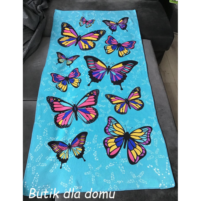 Ręcznik Plażowy 72x146cm Mikrofibra Motyle