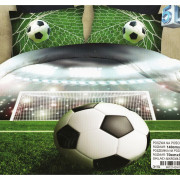 Pościel 3D Satyna Bawełniana 140/200 2 Części Piłka
