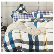 Pościel 220x200 Dwustronna Bawełna Satynowa Collection World Krata