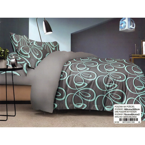 Pościel 3D Satyna Bawełniana 160/200 3 Części Grafika