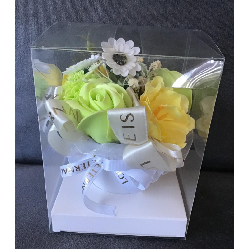 Flower Box Pachnący Mydlany Bukiet Zielony