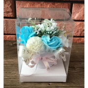 Flower Box Pachnący Mydlany Bukiet Niebieski