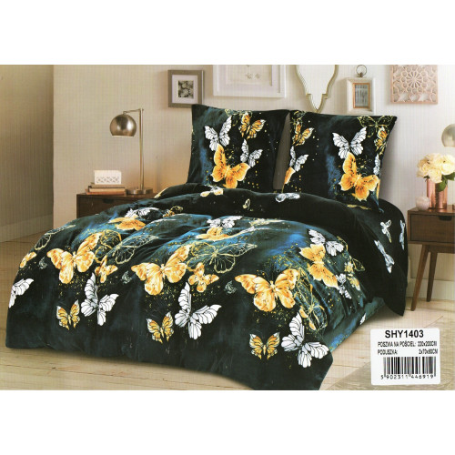 Pościel Gruba Z Mikrofibry Miś 220x200cm 3cz Motyle