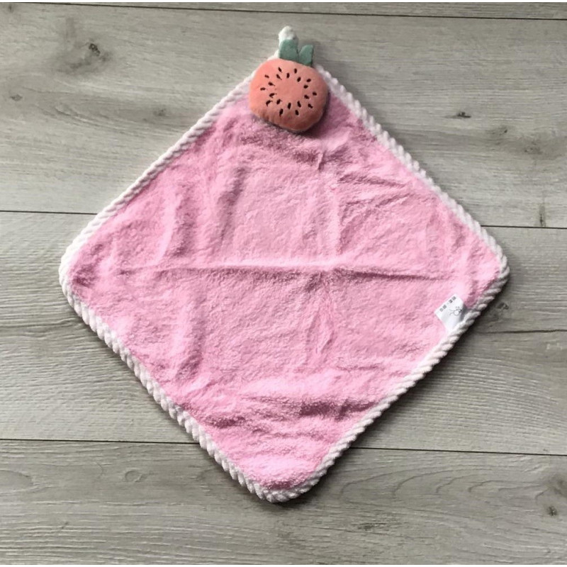 Ręczniczek Z Mikrofibry 30x30cm Z Zawieszką Różowy