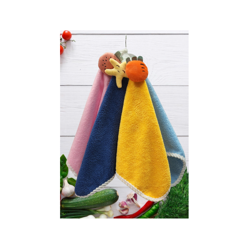 Komplet 4szt Ręczniczków 30x30cm Mikrofibra Z Zawieszką