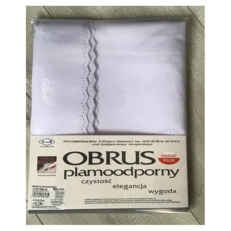 Obrus Plamoodporny Biały Produkt Polski