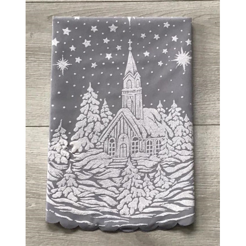 Bieżnik Owalny 50x100cm Z Nadrukiem Świątecznym