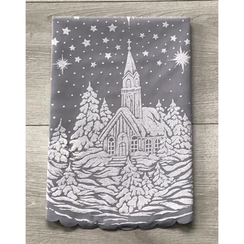 Bieżnik Owalny 50x100cm Z Nadrukiem Świątecznym