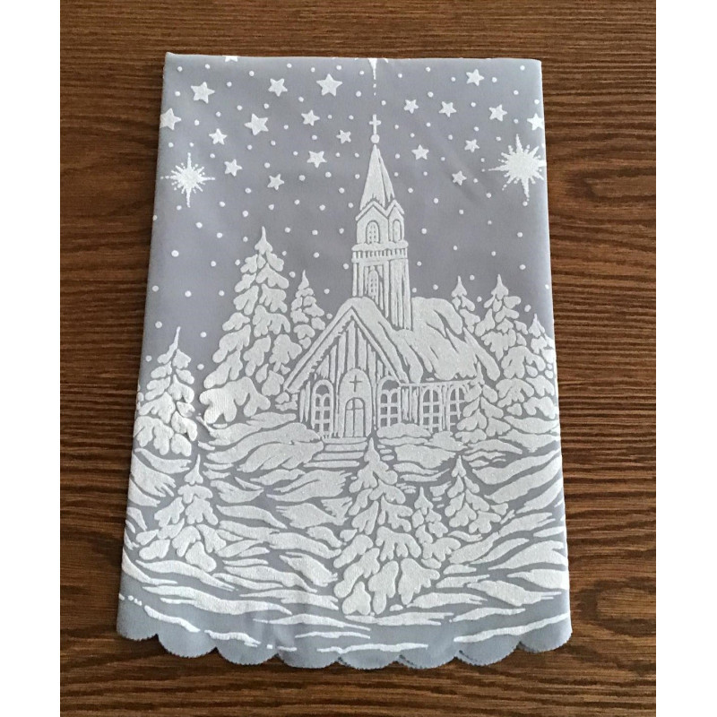 Bieżnik Owalny 50x100cm Z Nadrukiem Świątecznym