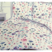 Komplet Pościeli Z Kory 100% Bawełna 160x200cm Kwiaty