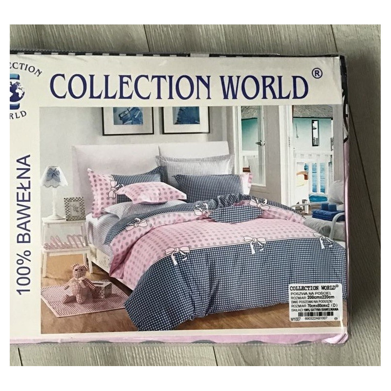 Pościel 220x200 Dwustronna Bawełna Satynowa  Collection World