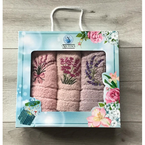 Komplet Ręczniczków Haftowanych 30x50cm 3szt