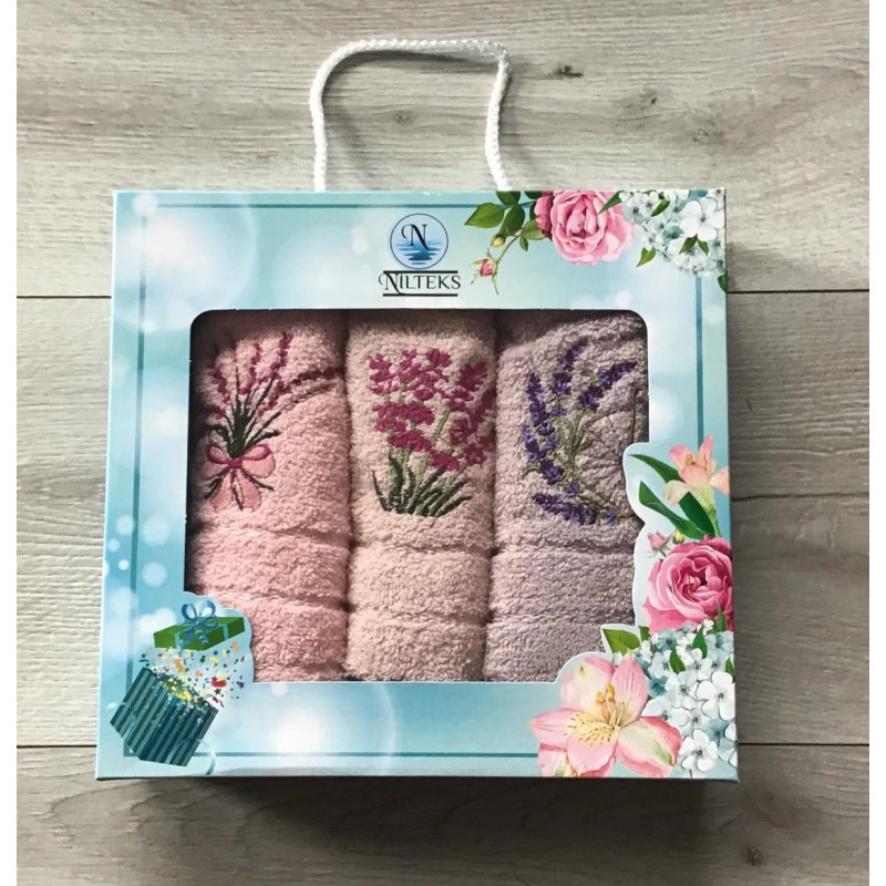 Komplet Ręczniczków Haftowanych 30x50cm 3szt