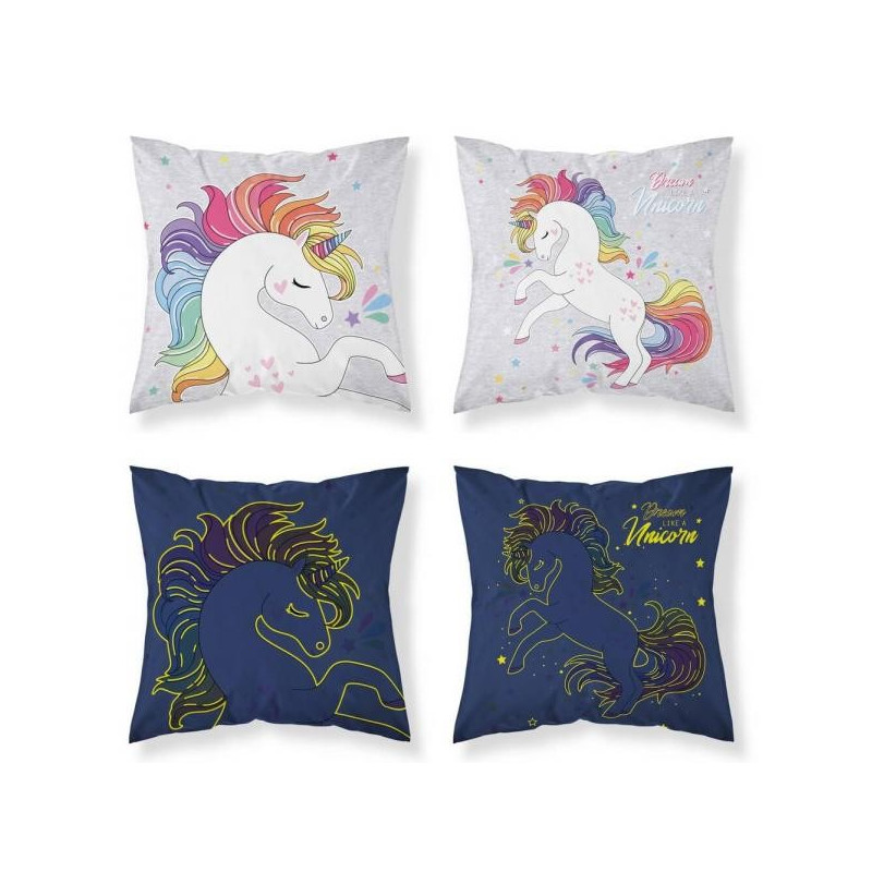 Poszewka Bawełniana Dwustronna FLUO 40x40cm Unicorn