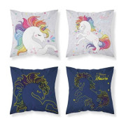 Poszewka Bawełniana Dwustronna FLUO 40x40cm Unicorn