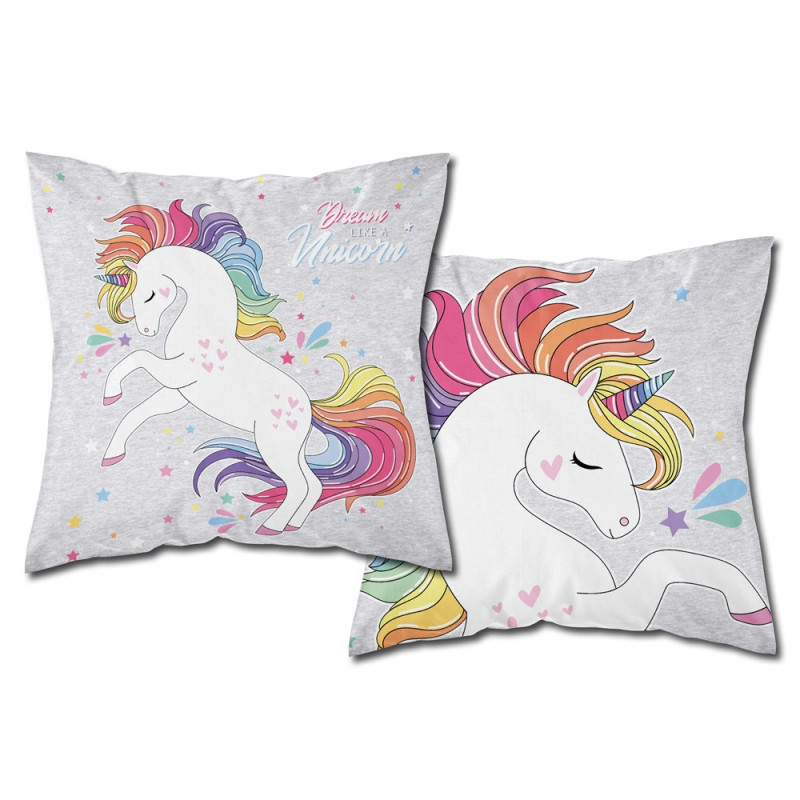 Poszewka Bawełniana Dwustronna FLUO 40x40cm Unicorn