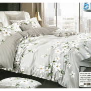Pościel 3D Satyna Bawełniana 220/200 3cz Kwiaty