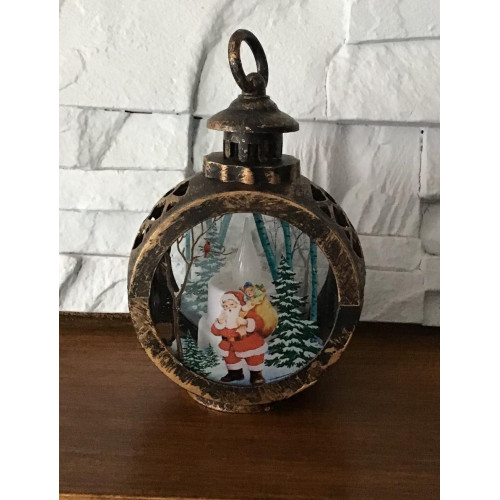 Ozdoba Świąteczna Lampion Led Święta Mikołaj