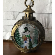 Ozdoba Świąteczna Lampion Led Święta Bałwanek