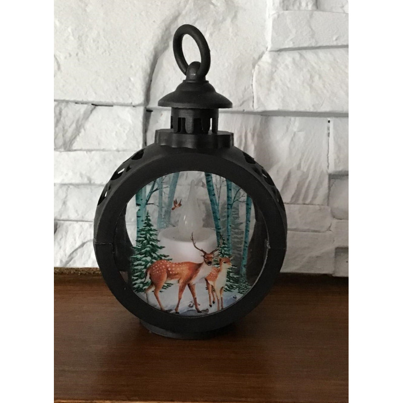 Ozdoba Świąteczna Lampion Led Święta Sarenki