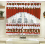 Firanka Świąteczna Kuchenna 360x100cm Kpl Z Zazdrostkami