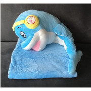 Koc Maskotka 2 W 1 Poduszka Delfin