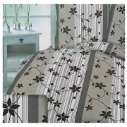 Komplet Pościeli Z Kory 100% Bawełna 220x200cm Kwiaty