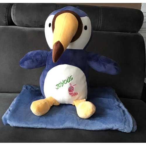 Koc Maskotka 2 W 1 Poduszka Tukan