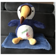 Koc Maskotka 2 W 1 Poduszka Tukan