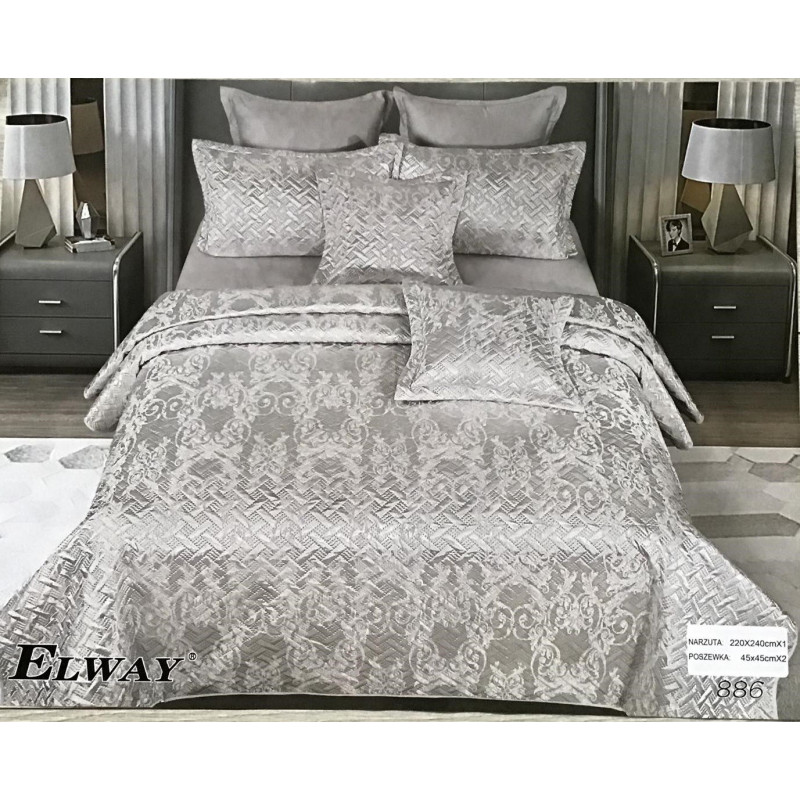 Narzuta Satynowa Elway 220x240 Cm Z Poszewkami