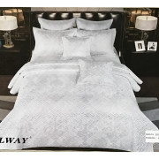 Narzuta Satynowa Elway 220x240 Cm Z Poszewkami Biała