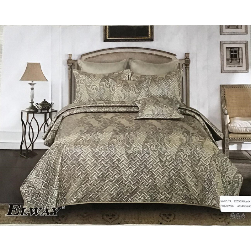 Narzuta Satynowa Elway 220x240 Cm Z Poszewkami