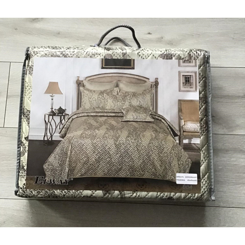 Narzuta Satynowa Elway 220x240 Cm Z Poszewkami