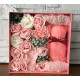 Flower Box Pachnący Mydlany Bukiet Z Ręczniczkiem Różowy