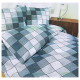 Komplet Pościeli Z Kory 100% Bawełna 220x200cm Krata