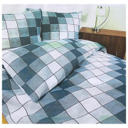 Komplet Pościeli Z Kory 100% Bawełna 220x200cm Krata