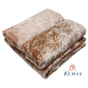 Komplet Koc Z Fotelami Gruby Wytłaczany Odcienie Beżu