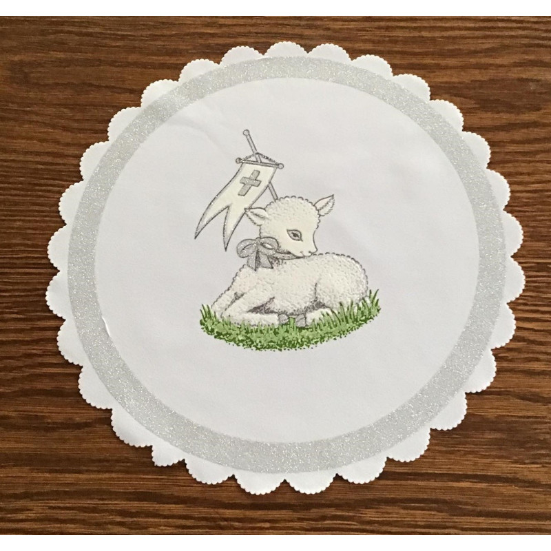 Serwetka 27cm Z Nadrukiem Świątecznym Baranek