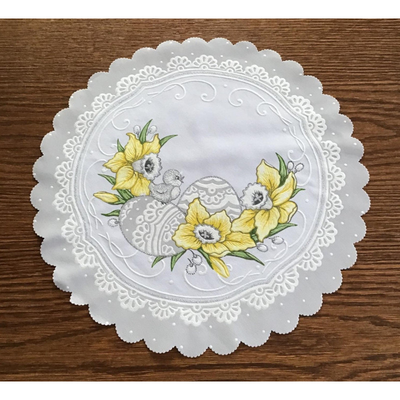 Serwetka 35cm Z Nadrukiem Świątecznym Żonkile