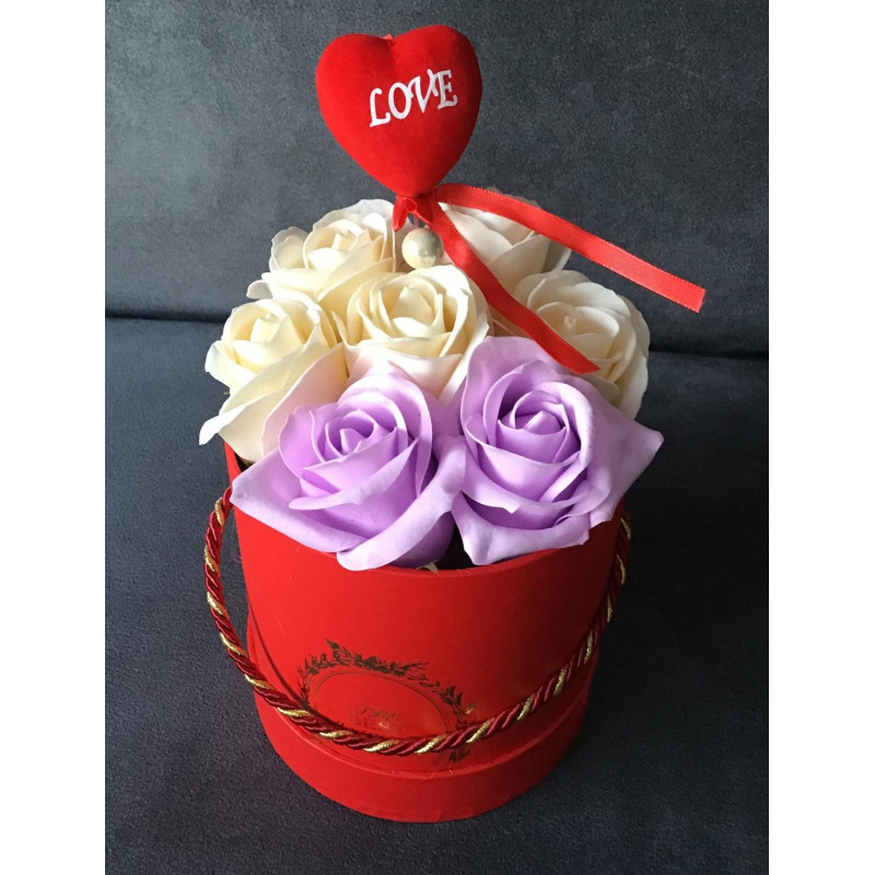 Flower Box Pachnący Mydlany Bukiet Prezent