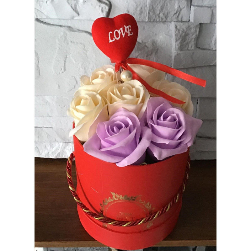 Flower Box Pachnący Mydlany Bukiet Prezent