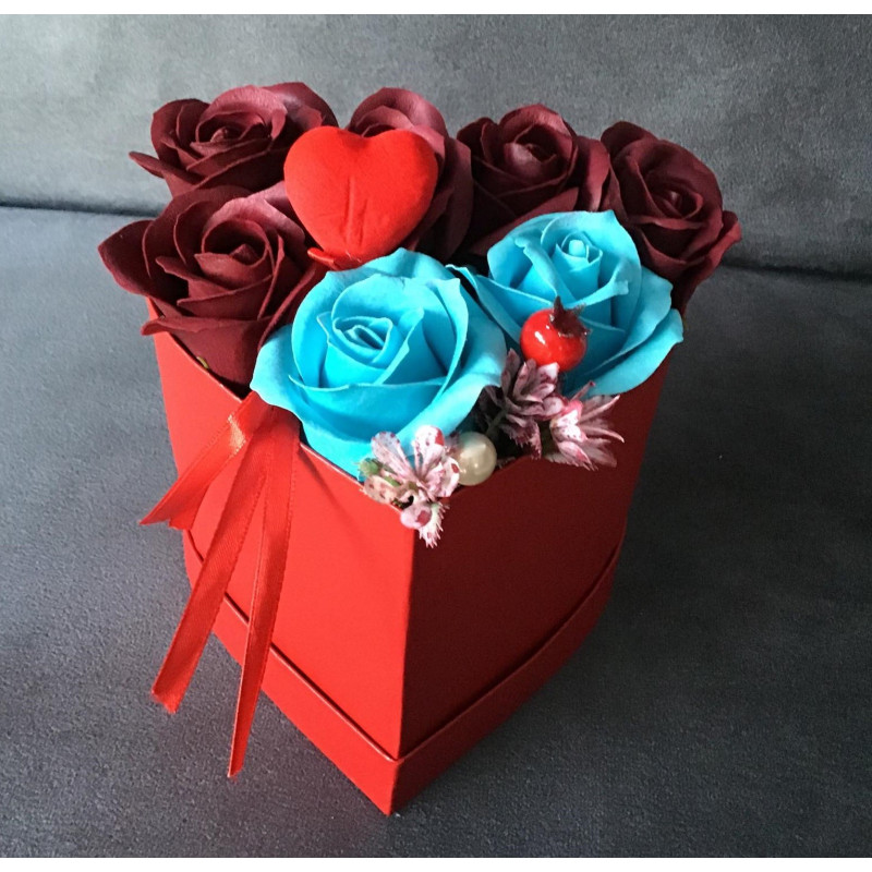 Flower Box Pachnący Mydlany Bukiet Róże